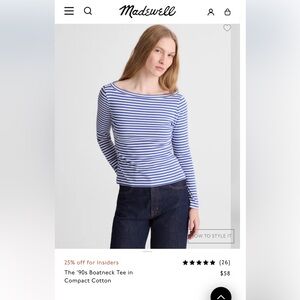 madewell boatneck long sleeve